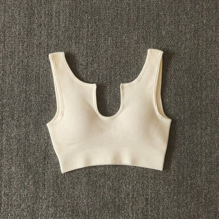 Seamless Sport Bra Women's Lingerie Fitness Yoga Running Vest Underwear Padded Crop Tops Underwear Push Up Gym Top Bras-14