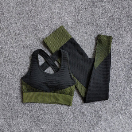 Women Fitness Sport Yoga Suit Seamless Women Yoga Sets Long Sleeve Clothing Female Sport Gym Suits Wear Running Clothes-10