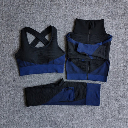 Women Fitness Sport Yoga Suit Seamless Women Yoga Sets Long Sleeve Clothing Female Sport Gym Suits Wear Running Clothes-21