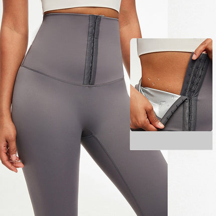 Hook Closure Metallic Yoga Pants Sport Leggings Women Naked Feel Anti Cellulite Workout Gym Athletic Leggings S-XL-0