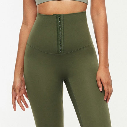 Hook Closure Metallic Yoga Pants Sport Leggings Women Naked Feel Anti Cellulite Workout Gym Athletic Leggings S-XL-3