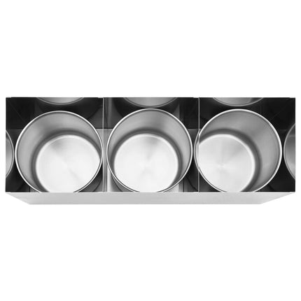 Sausdispenser 3X3,5 L Roestvrij Staal - XdropX