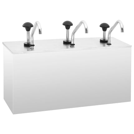 Sausdispenser 3X3,5 L Roestvrij Staal - XdropX