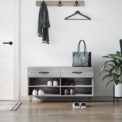 Schoenenbank 102X35X55 Cm Bewerkt Hout - XdropX