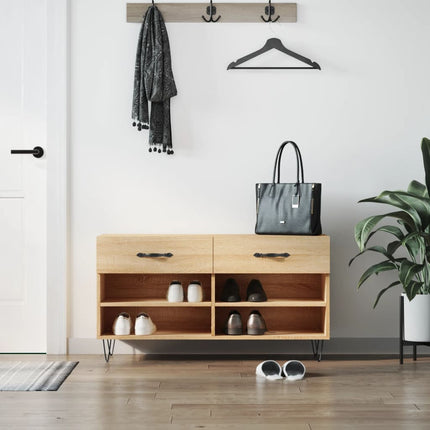 Schoenenbank 102X35X55 Cm Bewerkt Hout - XdropX