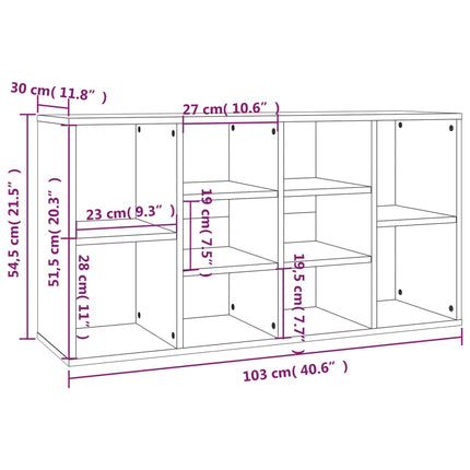 Schoenenbank 103X30X55 Cm Bewerkt Hout Kleurig - XdropX