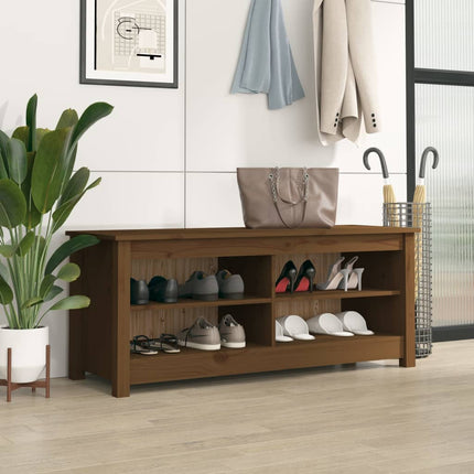 Schoenenbank 110X38X45,5 Cm Massief Grenenhout - XdropX