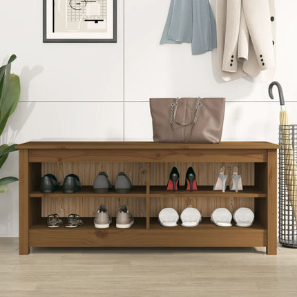 Schoenenbank 110X38X45,5 Cm Massief Grenenhout - XdropX