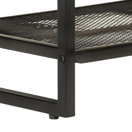 Schoenenbankje 110X35X45 Cm Massief Acaciahout En Ijzer - XdropX