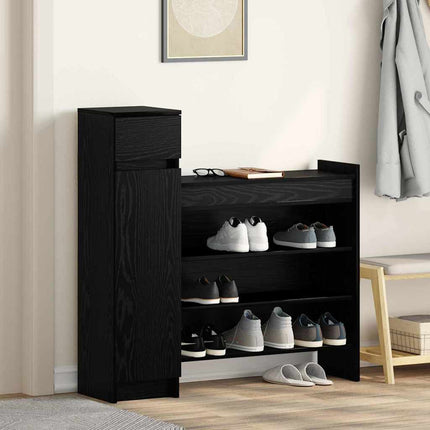 Schoenenkast 100,5X28X100 Cm Bewerkt Hout Eiken - XdropX