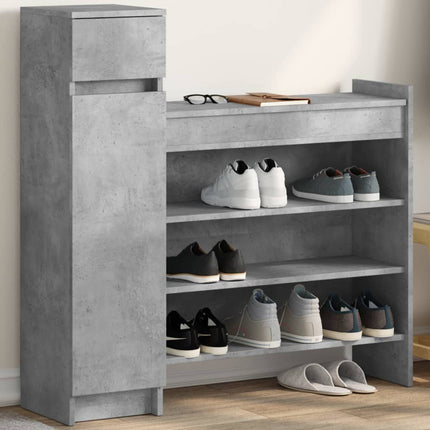 Schoenenkast 100,5X28X100 Cm Bewerkt Hout Eiken - XdropX