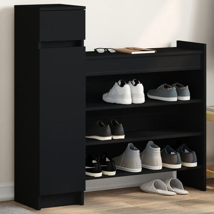 Schoenenkast 100,5X28X100 Cm Bewerkt Hout Eiken - XdropX