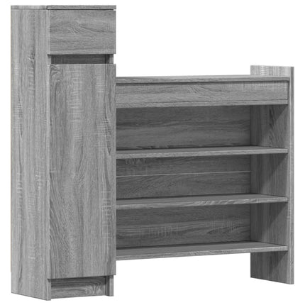 Schoenenkast 100,5X28X100 Cm Bewerkt Hout Eiken - XdropX
