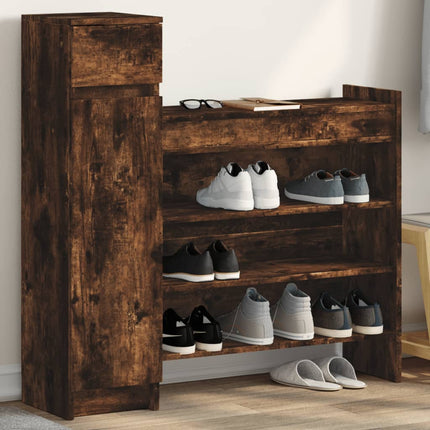 Schoenenkast 100,5X28X100 Cm Bewerkt Hout Eiken - XdropX
