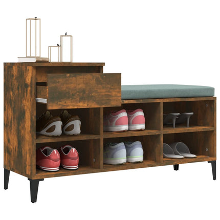 Schoenenkast 102X36X60 Cm Bewerkt Hout Kleurig - XdropX