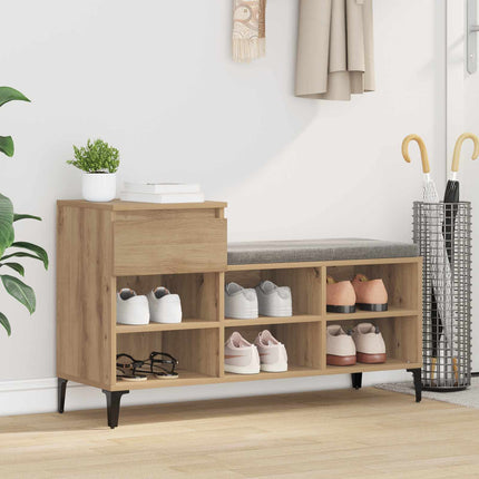 Schoenenkast 102X36X60 Cm Bewerkt Hout Kleurig - XdropX