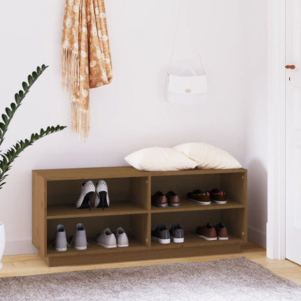 Schoenenkast 110X34X45 Cm Massief Grenenhout - XdropX