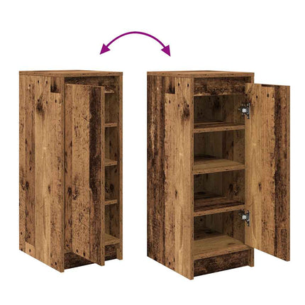 Schoenenkast 29,5X34X76 Cm Bewerkt Hout Kleurig - XdropX