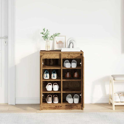 Schoenenkast 57X34X76 Cm Bewerkt Hout Kleurig - XdropX