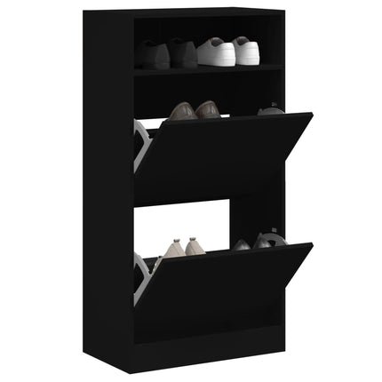 Schoenenkast 60X34X116 Cm Bewerkt Hout - XdropX