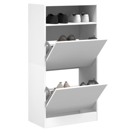 Schoenenkast 60X34X116 Cm Bewerkt Hout - XdropX