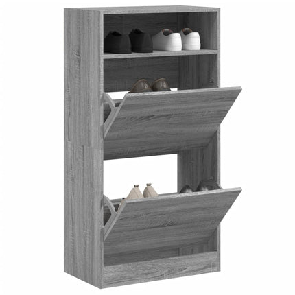 Schoenenkast 60X34X116 Cm Bewerkt Hout - XdropX