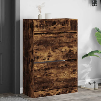 Schoenenkast 60X34X116 Cm Bewerkt Hout - XdropX