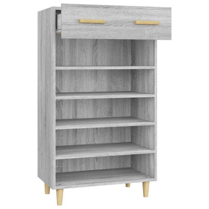 Schoenenkast 60X35X105 Cm Bewerkt Hout Eikenkleur - XdropX