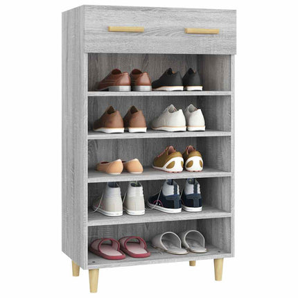 Schoenenkast 60X35X105 Cm Bewerkt Hout Eikenkleur - XdropX