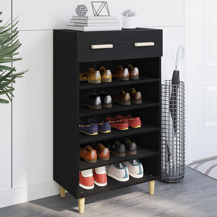 Schoenenkast 60X35X105 Cm Bewerkt Hout Eikenkleur - XdropX