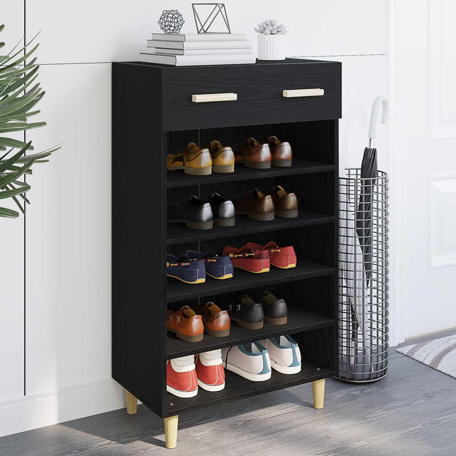Schoenenkast 60X35X105 Cm Bewerkt Hout Eikenkleur - XdropX