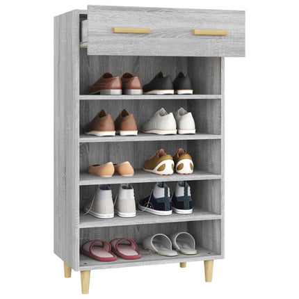Schoenenkast 60X35X105 Cm Bewerkt Hout Eikenkleur - XdropX
