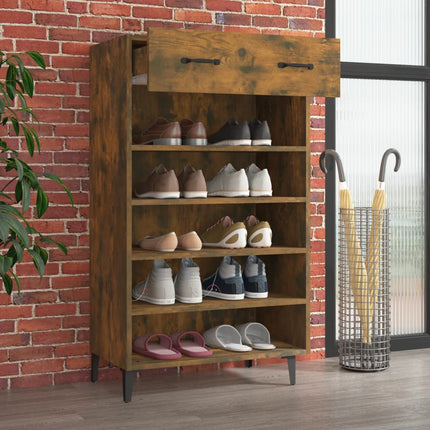 Schoenenkast 60X35X105 Cm Bewerkt Hout Kleurig - XdropX