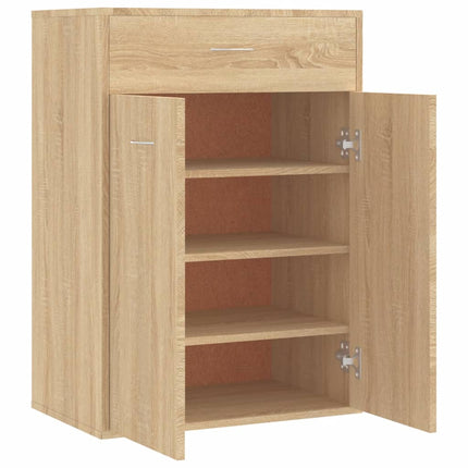 Schoenenkast 60X35X84 Cm Bewerkt Hout Kleurig - XdropX