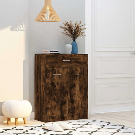Schoenenkast 60X35X84 Cm Bewerkt Hout Kleurig - XdropX