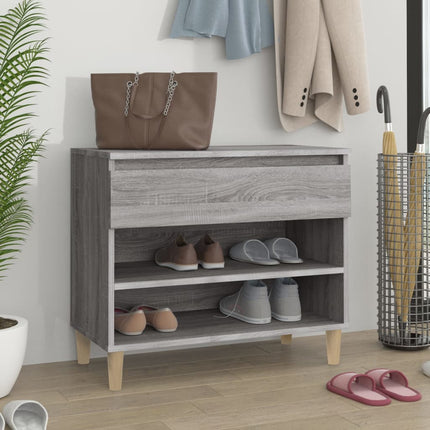Schoenenkast 70X36X60 Cm Bewerkt Hout Sonoma Grijs - XdropX