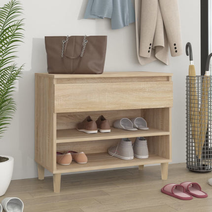 Schoenenkast 70X36X60 Cm Bewerkt Hout Sonoma Grijs - XdropX