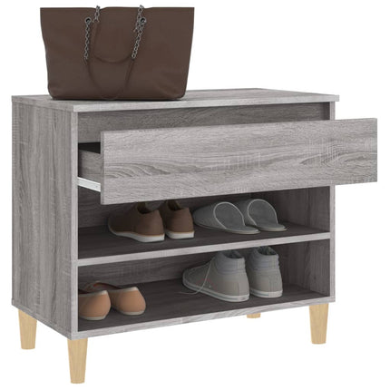 Schoenenkast 70X36X60 Cm Bewerkt Hout Sonoma Grijs - XdropX