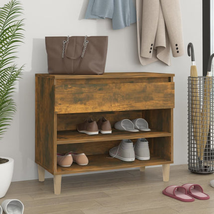 Schoenenkast 70X36X60 Cm Bewerkt Hout Sonoma Grijs - XdropX