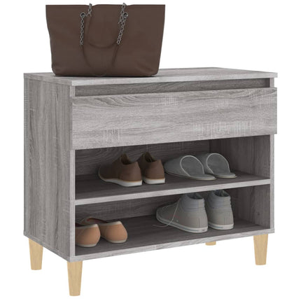 Schoenenkast 70X36X60 Cm Bewerkt Hout Sonoma Grijs - XdropX