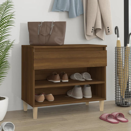 Schoenenkast 70X36X60 Cm Bewerkt Hout Sonoma Grijs - XdropX