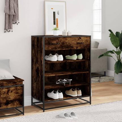 Schoenenkast 75X38X97,5 Cm Bewerkt Hout En Metaal - XdropX