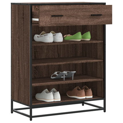 Schoenenkast 75X38X97,5 Cm Bewerkt Hout En Metaal - XdropX