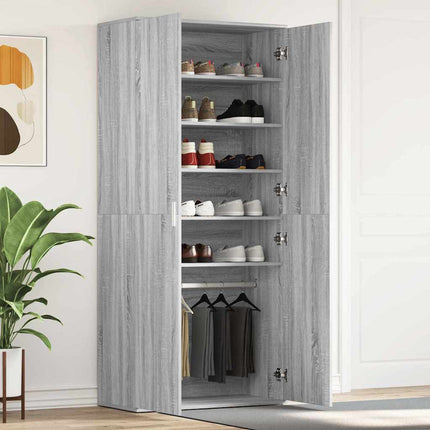 Schoenenkast 80 X 39 X 178 Cm Bewerkt Hout Oudhout - XdropX