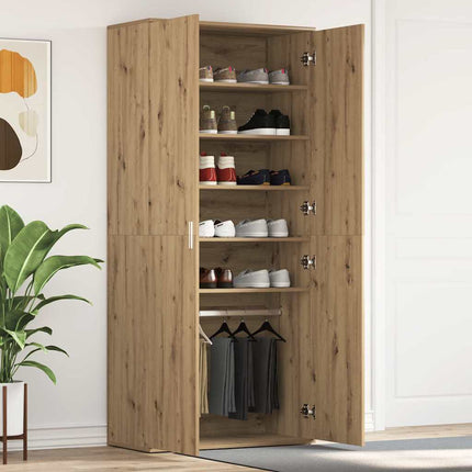 Schoenenkast 80 X 39 X 178 Cm Bewerkt Hout Oudhout - XdropX