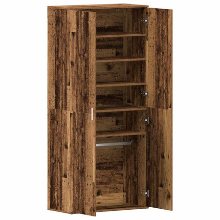 Schoenenkast 80 X 39 X 178 Cm Bewerkt Hout Oudhout - XdropX