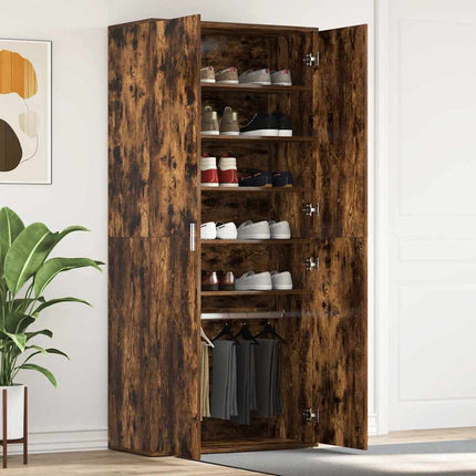 Schoenenkast 80 X 39 X 178 Cm Bewerkt Hout Oudhout - XdropX