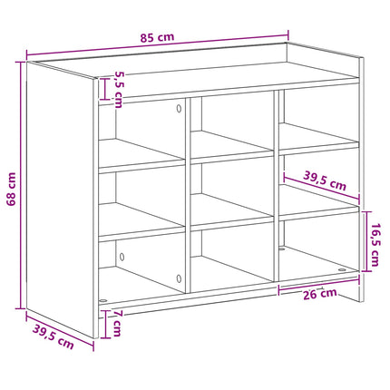 Schoenenkast 85 X 39,5 X 70 Cm Bewerkt Hout - XdropX