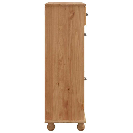 Schoenenkast Askim 85 X 35 X 108 Cm Massief Grenenhout - XdropX