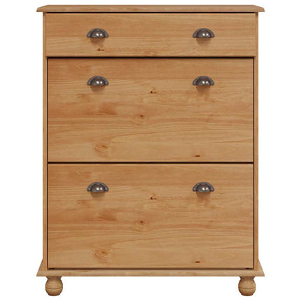 Schoenenkast Askim 85 X 35 X 108 Cm Massief Grenenhout - XdropX